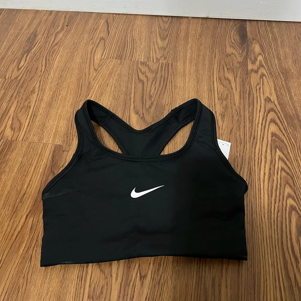 NWT Nike Black Medium Support Non Padded Swoosh 2.0 Sports Bra Size Small - Image 2