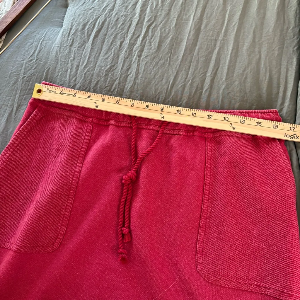 J. Jill Cotton Terry Pull On Elastic Skirt. Size Medium. Red - Image 10