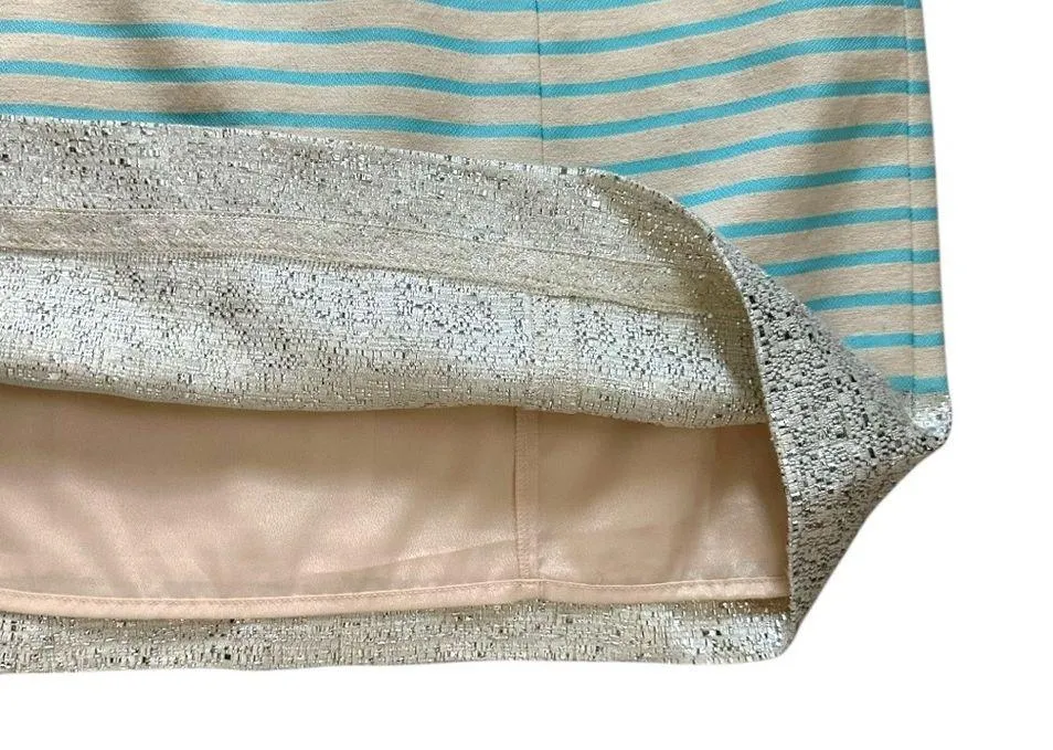 Lilly Pulitzer Remi Blue Horizon Bayview Stripe Metallic Corset Dress Size 6 - Image 9