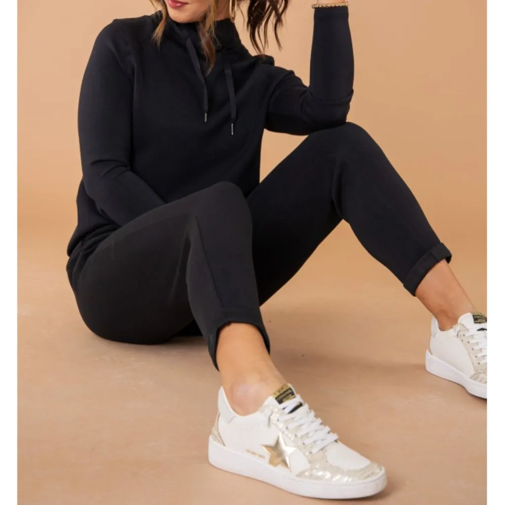 Spanx AirEssentials Tapered Pants Very Black Soft Slim 7/8 Ankle Joggers Travel - Image 8