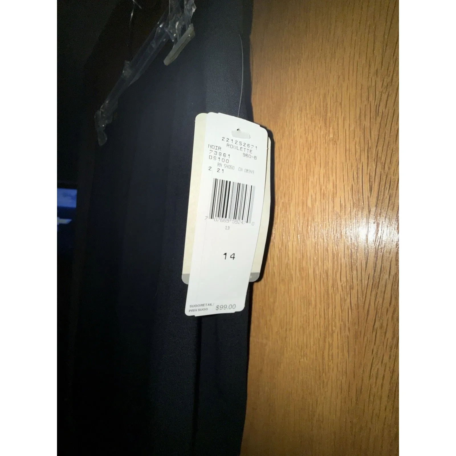 New Jones New York Womens Black Pencil Skirt Size 14 Zip NWT Solid Midi Wool - Image 4