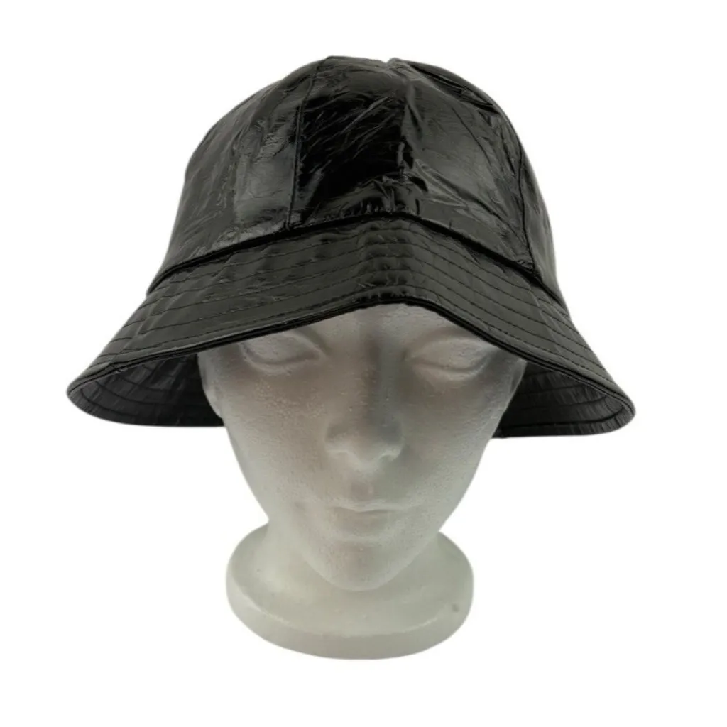 *Vintage D&Y Black Rain Bucket Hat Black Y2K 90's - Image 3