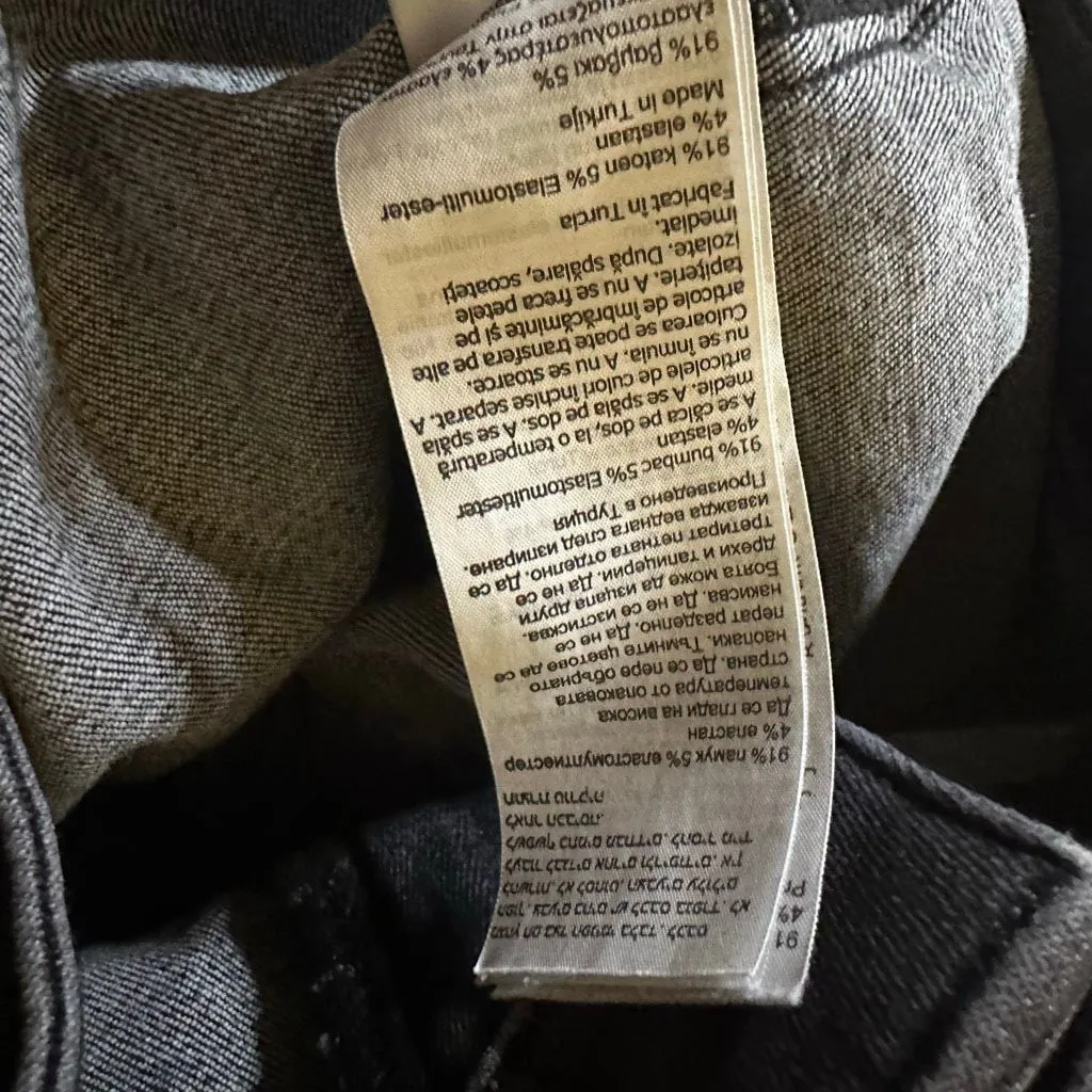 All Saints Duran skinny cargo jeans raw hem black 32 - Image 3