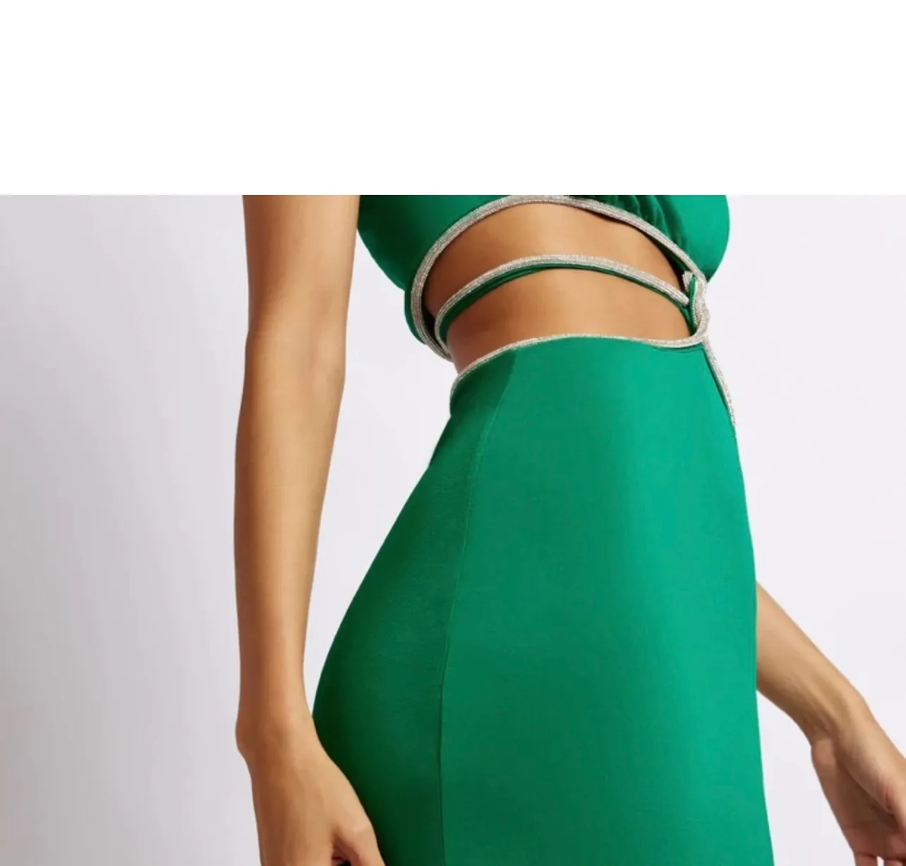 Meshki Strapless Green Dress - Image 3
