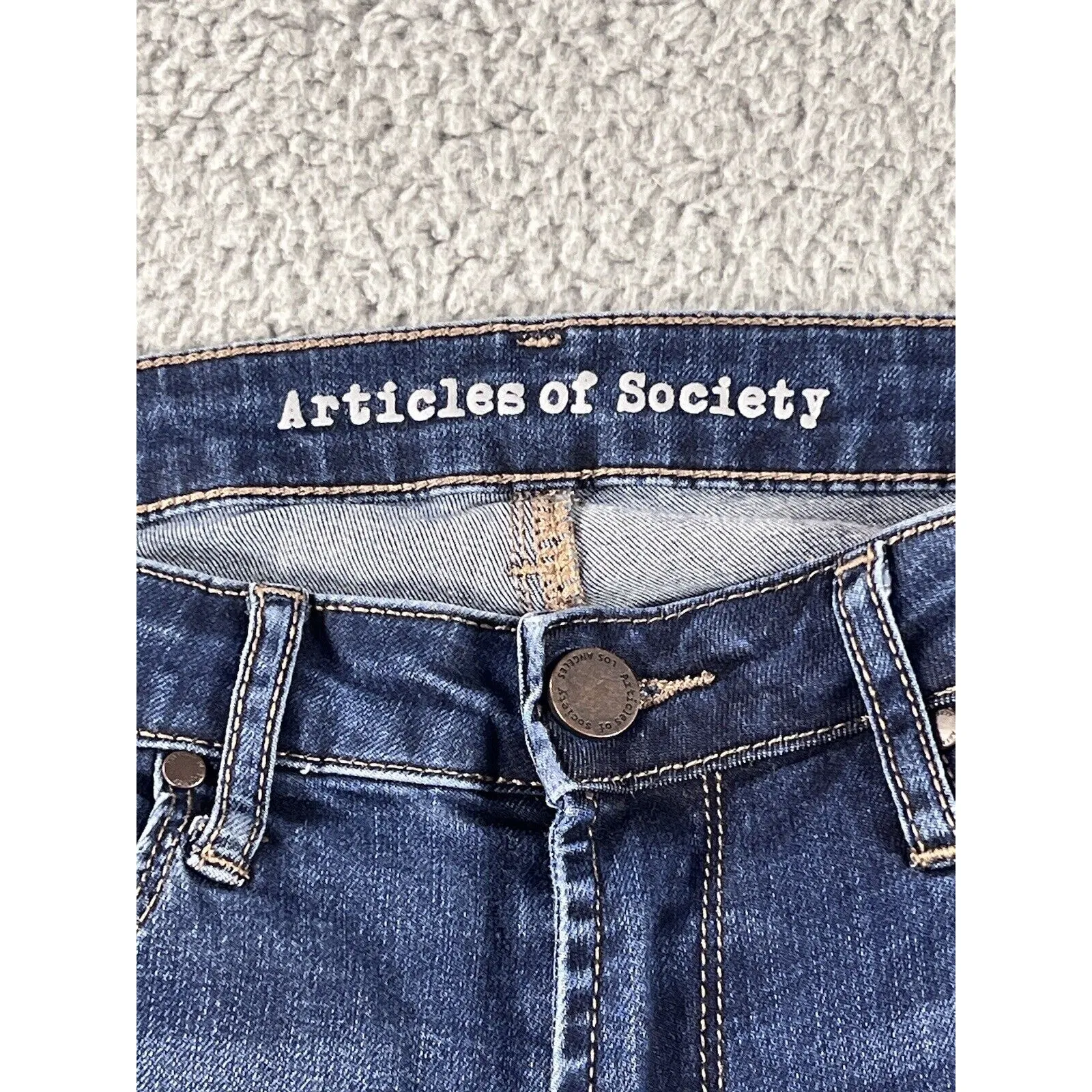 Articles Of Society Jeans Women 28 Low Rise Skinny Dark Denim Capsule Minimalist - Image 7