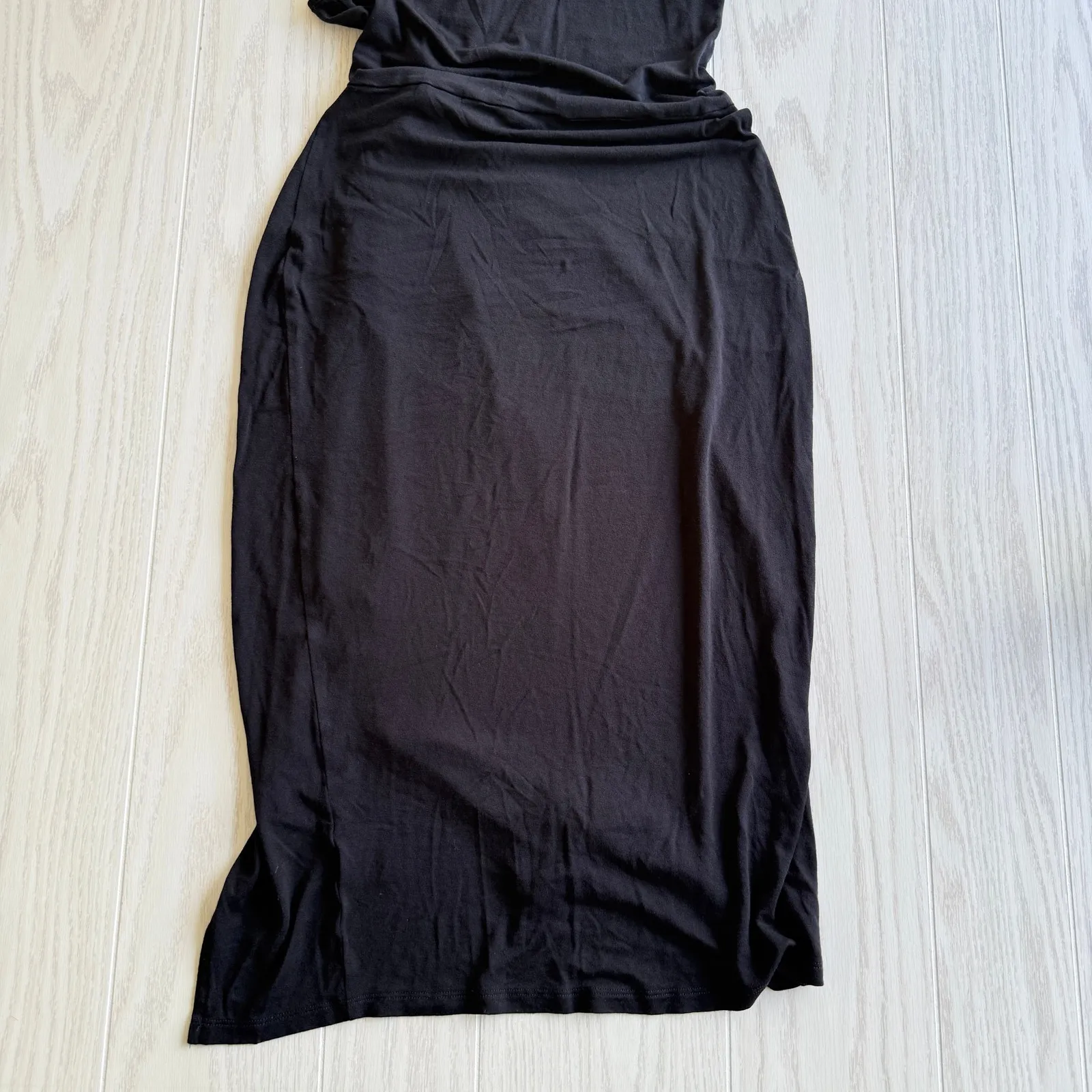 Papaya Women's Small Sleeveless Side Twist Black Long Dress - Image 7