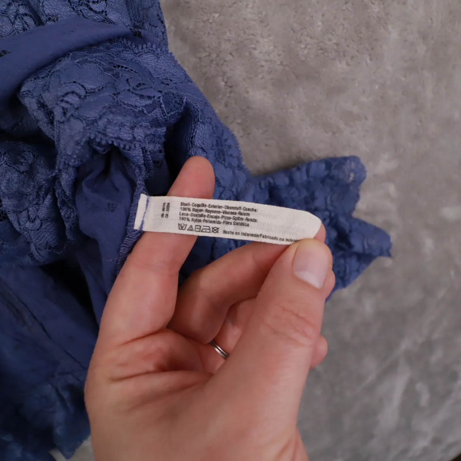 Intimately Free People Blue Lace Trim Night Shirt Tank Top Women's XS - Image 6