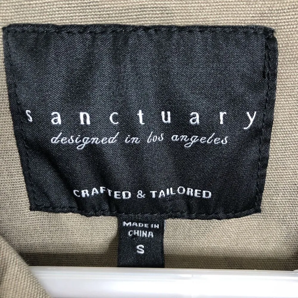 Sanctuary  Womens Multicolor Camouflage Collared Button Front Shirt Jacket Size S - Image 4