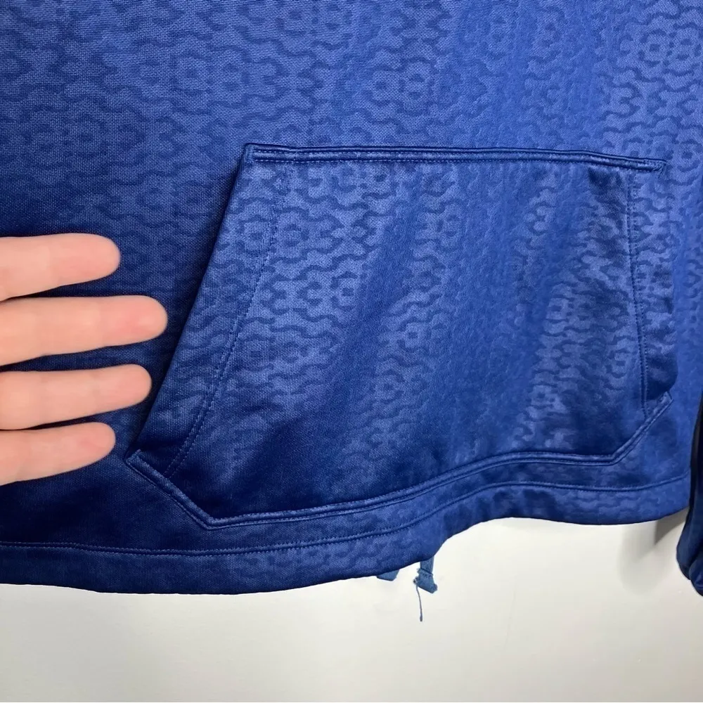 Nike dri-fit cropped sweatshirt hoodie blue‎ size large - Image 3