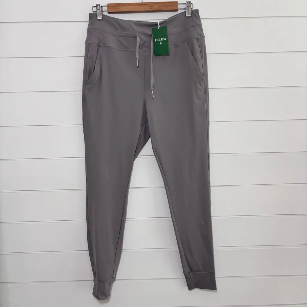 Halara High Waisted Drawstring Side Pocket Plain Full Length Joggers Size‎ L - Image 2