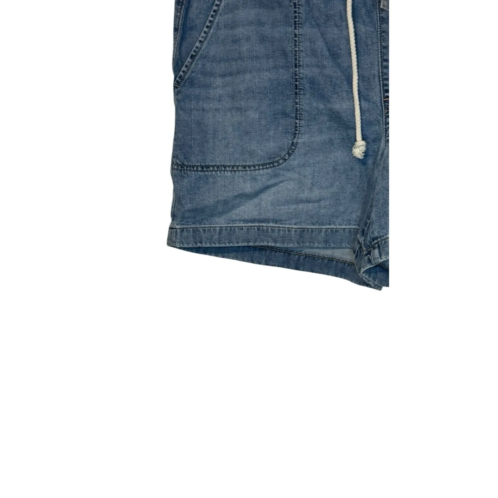 J.Crew Women's Shorts Drawstring Waist Denim Pull On 5" in Pockets Blue 30 NWT - Image 3