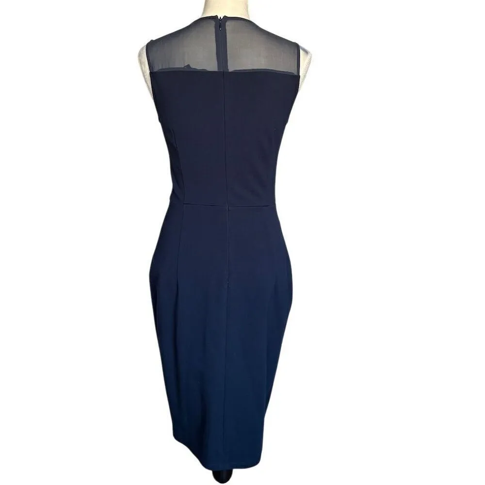 Obakki Women's Blue Sheath Dress Size 6 Sleeveless Cocktail - Image 2