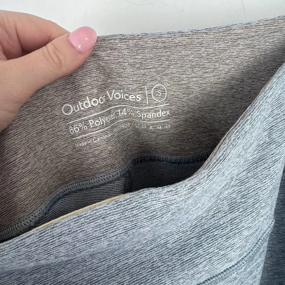 Outdoor Voices 7/8 Dipped Warm Up Leggings Spacedye Size Small S EUC L2617 - Image 7