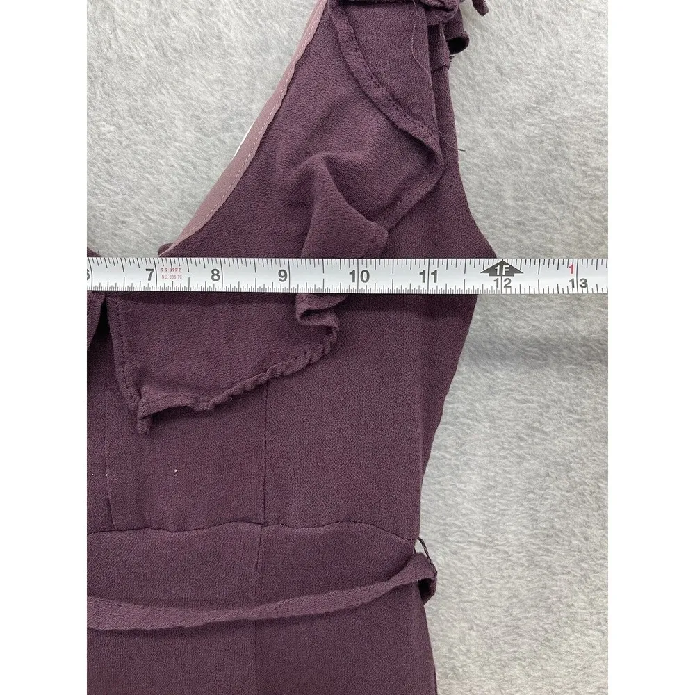 Ivy + Main Women's Dress Sleeveless Purple Mauve Size XS A Line Solid V Neck - Image 8