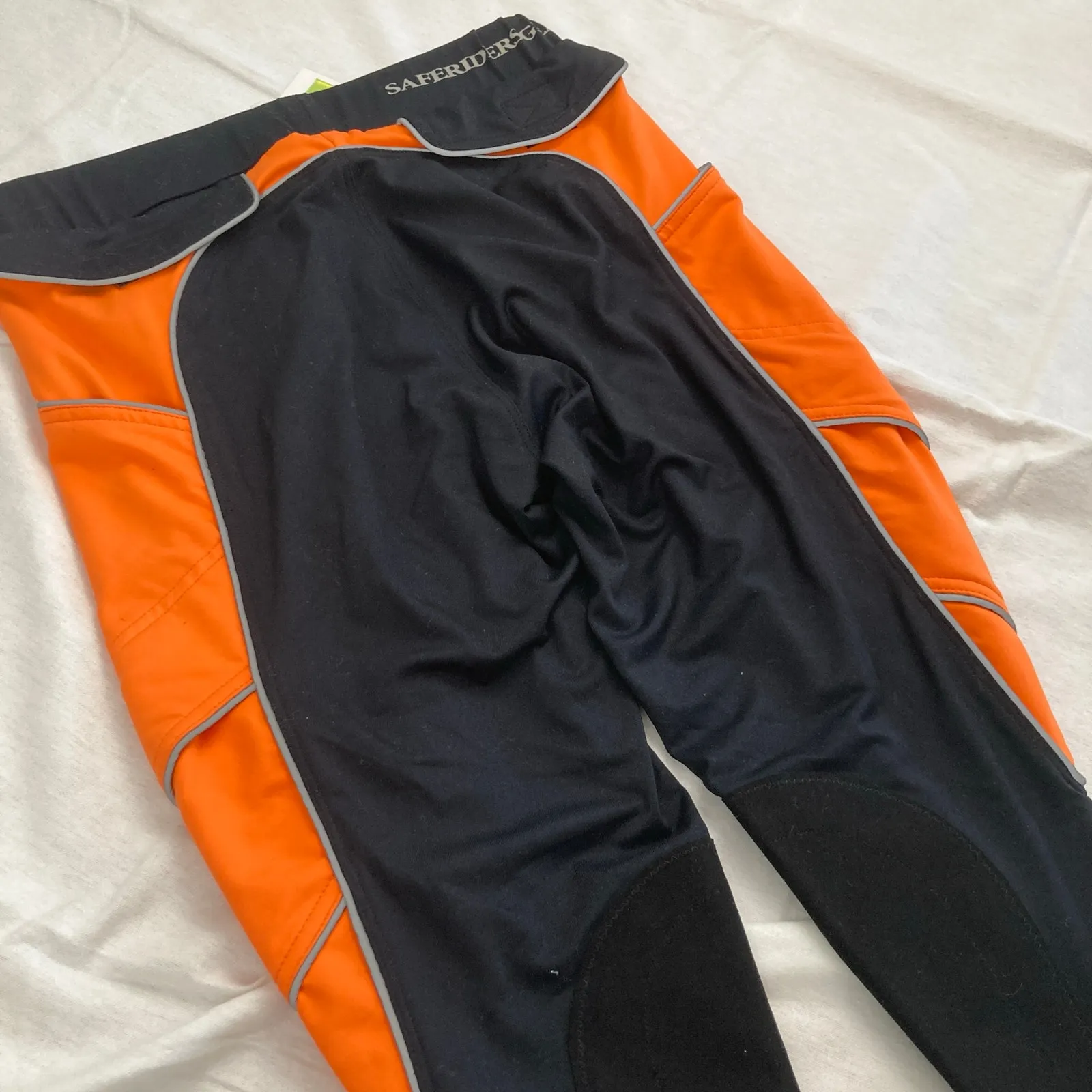 NWT/Defects Safe Riders Gear Womens S Reflective Breeches High Visibility Trail Black - Image 9