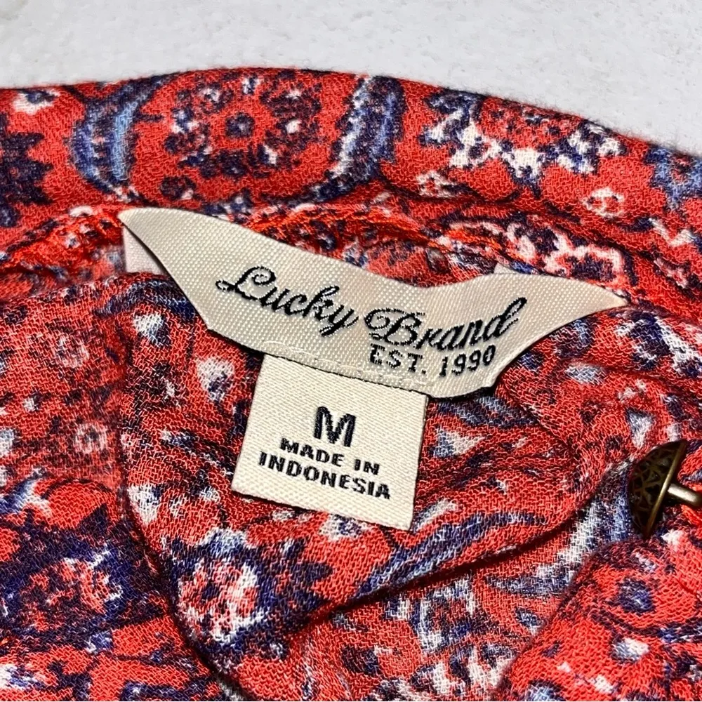 Lucky Brand Long Sleeve Peasant Top size Medium - Image 7