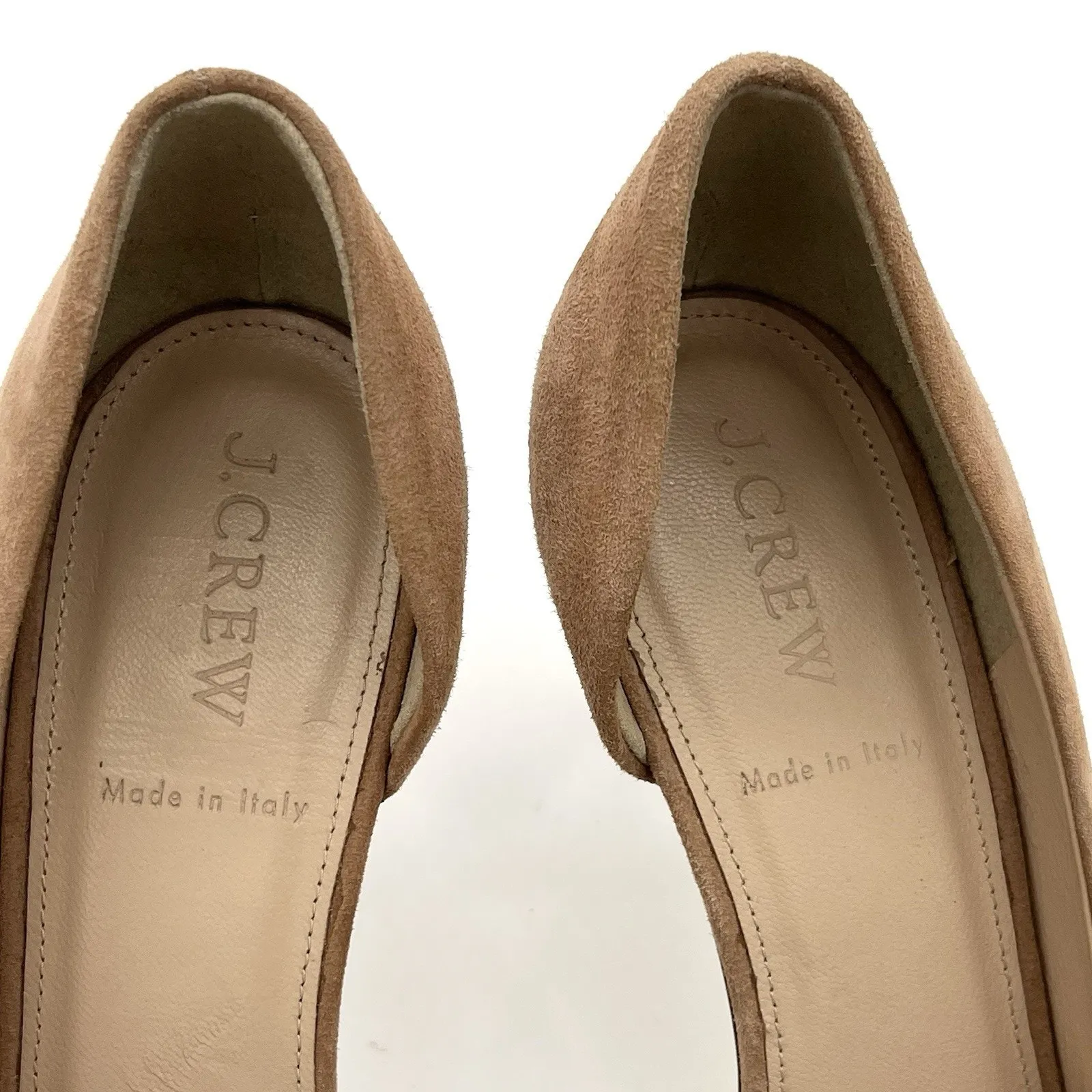 J.Crew Lucie Suede D'Orsay Pumps Chic Minimalist Classic Ashen Brown Heels Sz 8 - Image 4