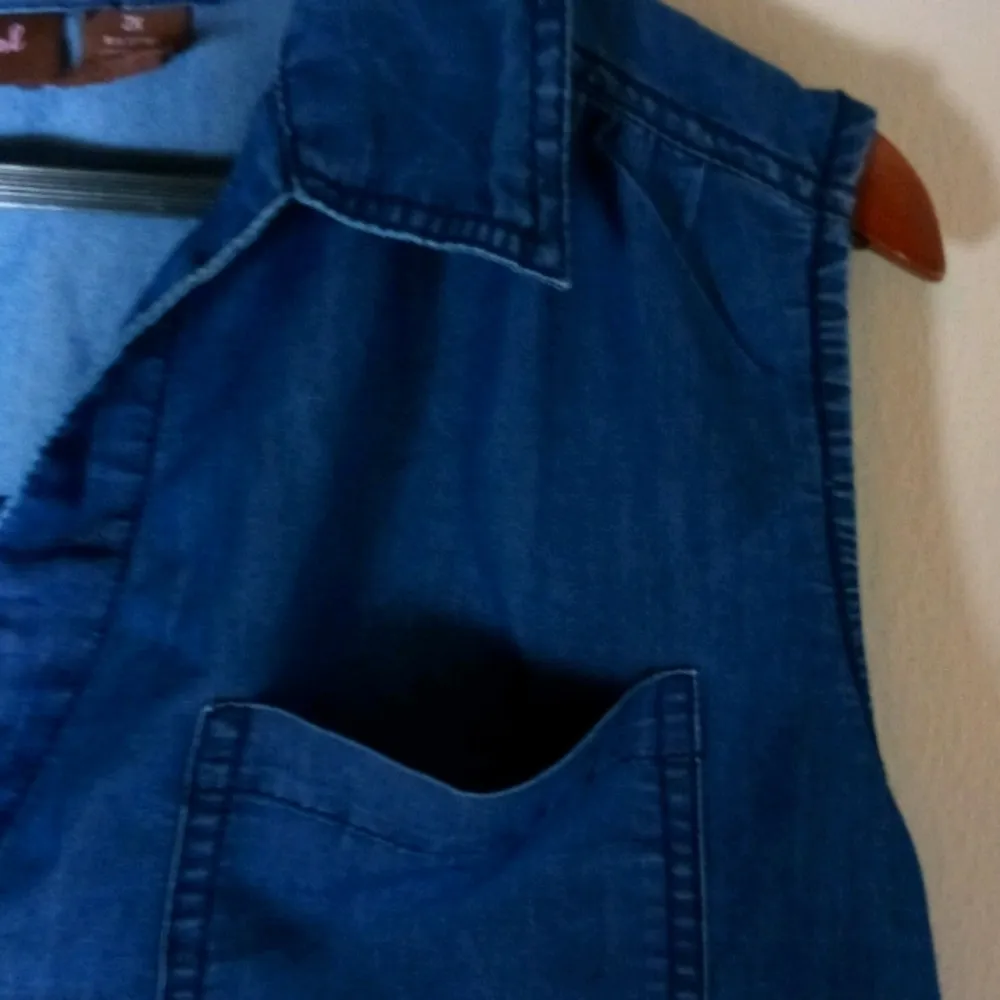 Speed Control 2X Denim Floral Maxi Dress Plus Pink - Image 4