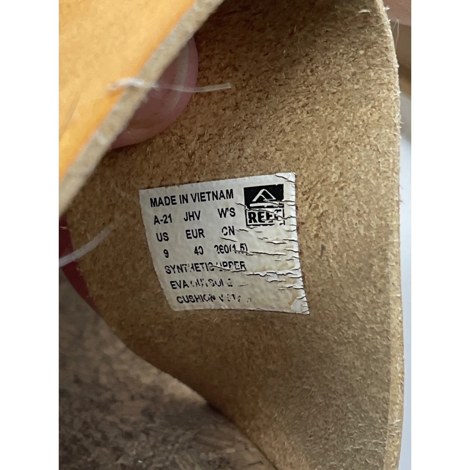 Reef Women's Tan Leather Double Strap Cork Platform Slide Sandals Size 9 - Image 5