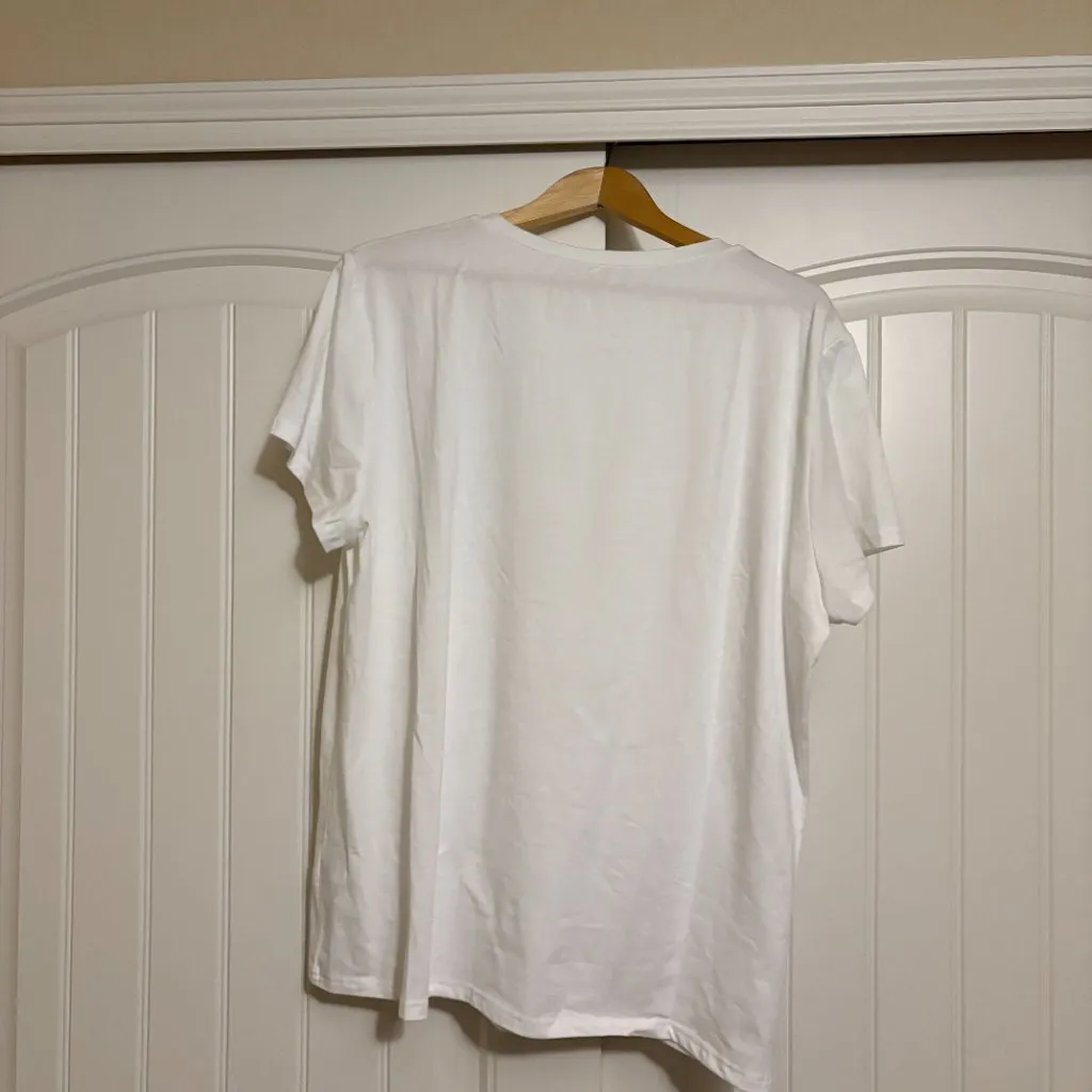 Live By The Sun Love By The Moon T shirt XXL Xtra Xtra Large White Damen Cotton - Image 3