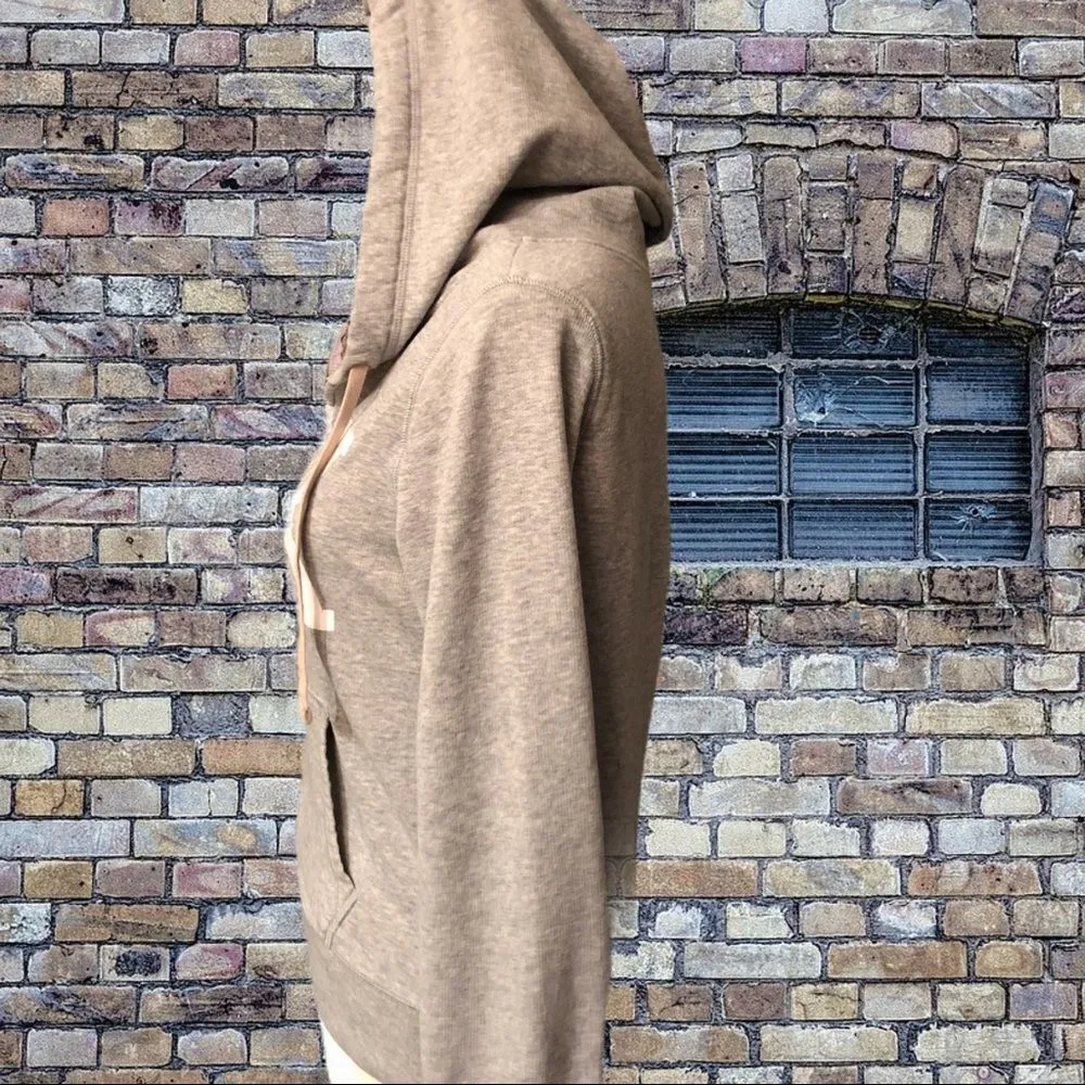 Pink brand gray zip front hoodie - Image 3