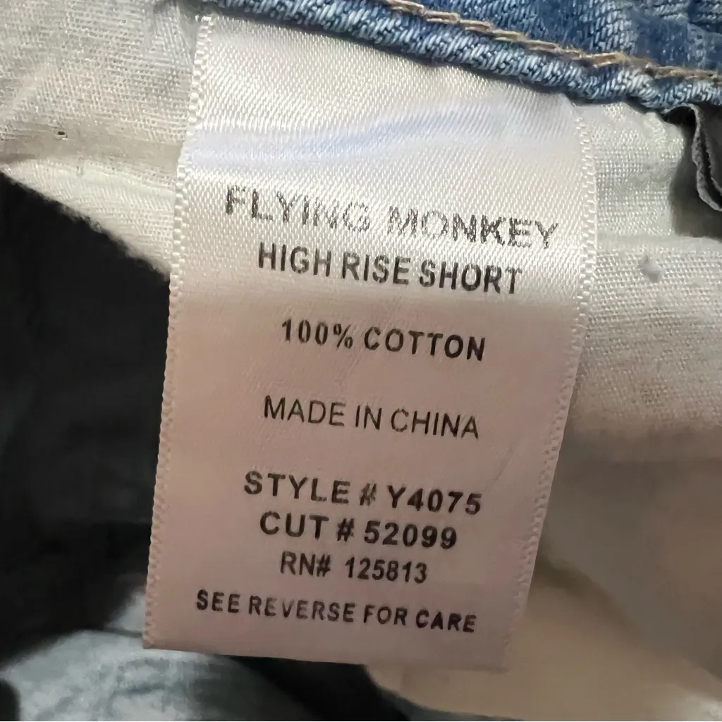 NWT  Buckle Fire For You Patch Work Two Tone High Rise Denim Shorts - Image 13