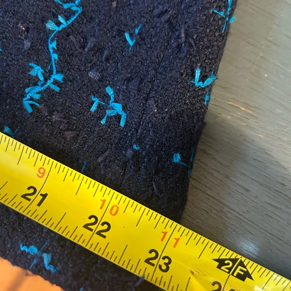 Sail To Sable Skirt Women's 6 Blue Fringed On Fifth Tweed A-Line Mini Lined - Image 7