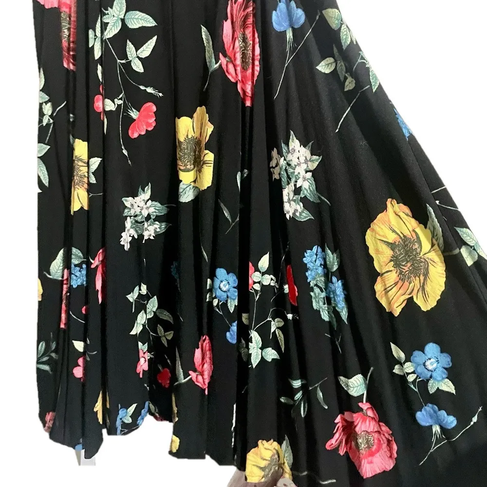 Old Navy Corset Mini Dress Women Medium Floral Cami Pleated Skater Romantic Boho - Image 5