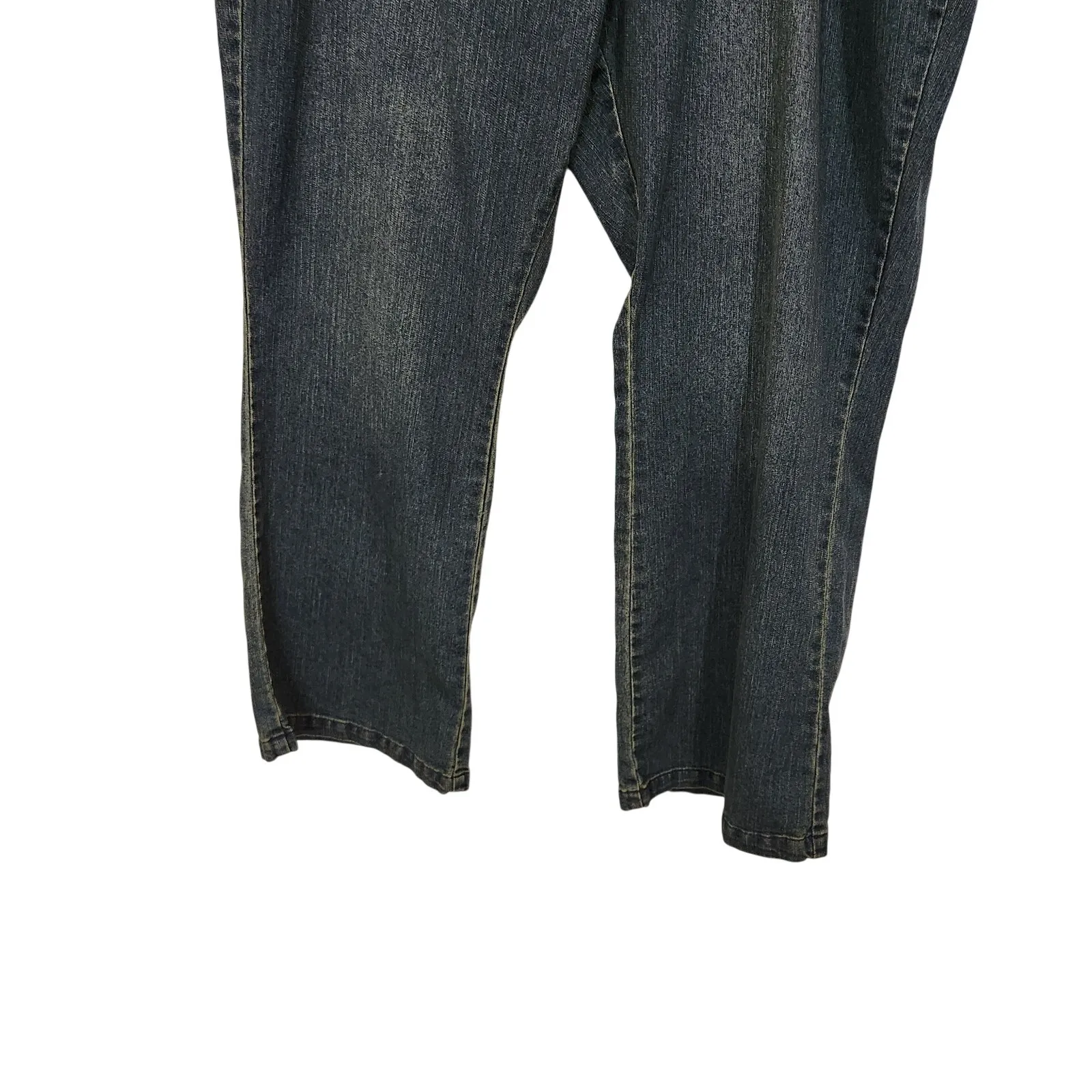 Woman Within Blue Denim Medium Wash Casual High Rise Straight Leg Jeans Sze 24WP - Image 4