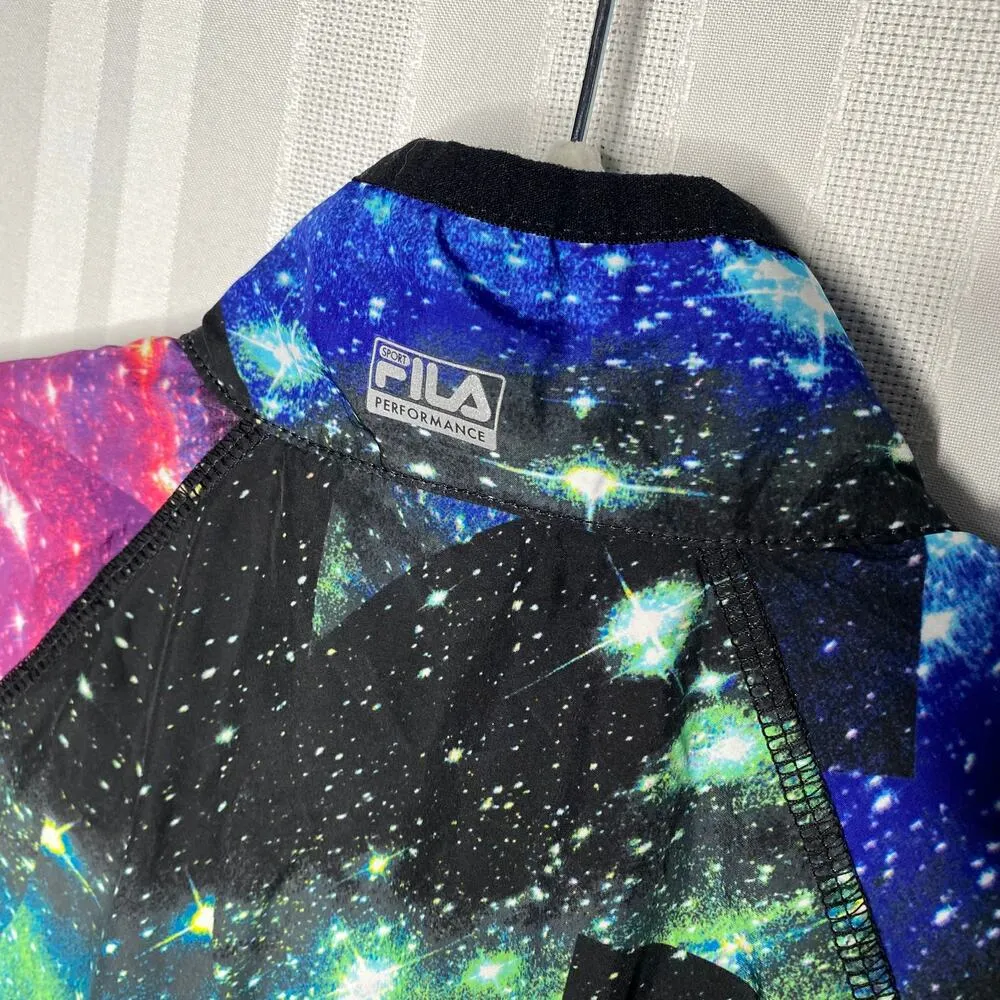 FILA Sport Long Sleeve Galaxy Mesh Zip Up Windbreaker Size Small Running Jacket - Image 10