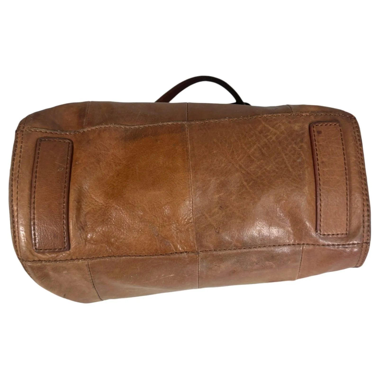 Hobo International Brown Leather Fringe Western Braid Shoulder Bag Purse - Image 2