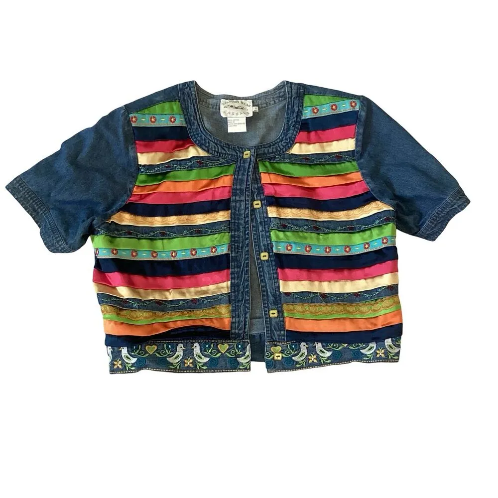 Vintage Country Wear Casuals Denim Dress Set Blue - Image 8