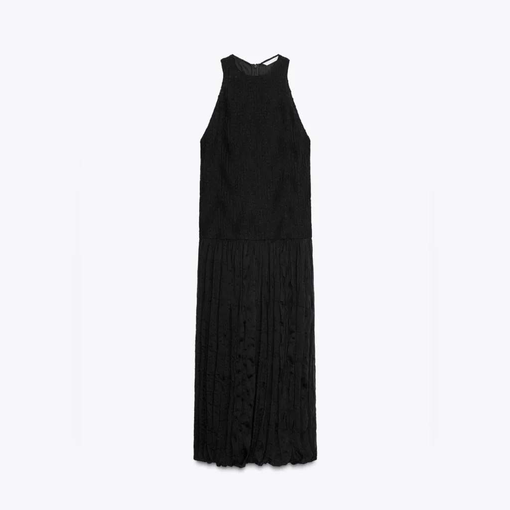 ZARA NEW SS25 ZW COLLECTION COMBINATION CRINKLED DRESS RETAIL 149$ - Image 5