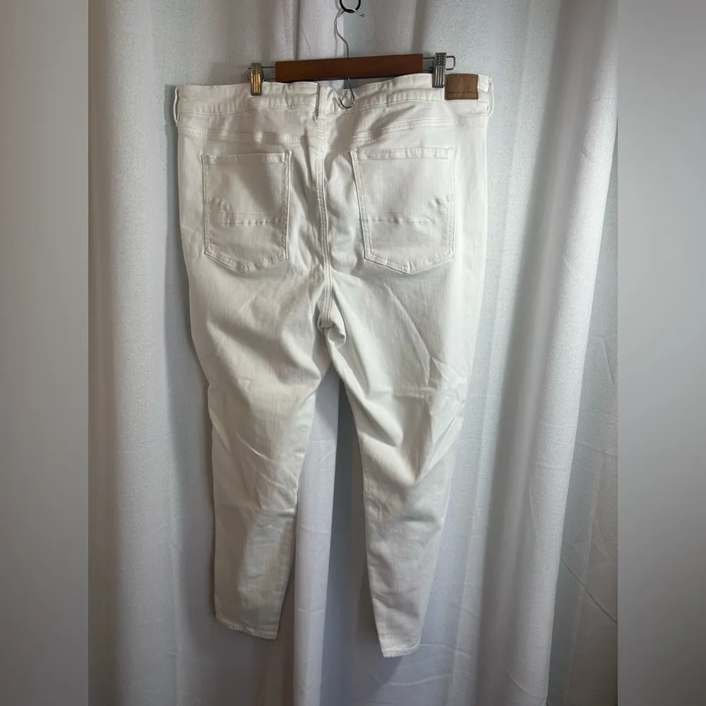 American Eagle Next Level High Rise White Jegging Jeans‎ Plus Size 22 0412 - Image 6