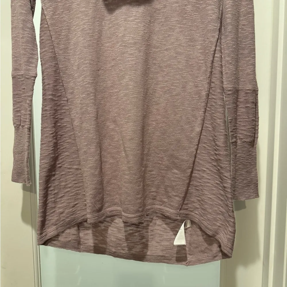 Cozy Cowl Neck Tunic Sweater Lavender Purple Size M Soft Knit Longline Size M - Image 5