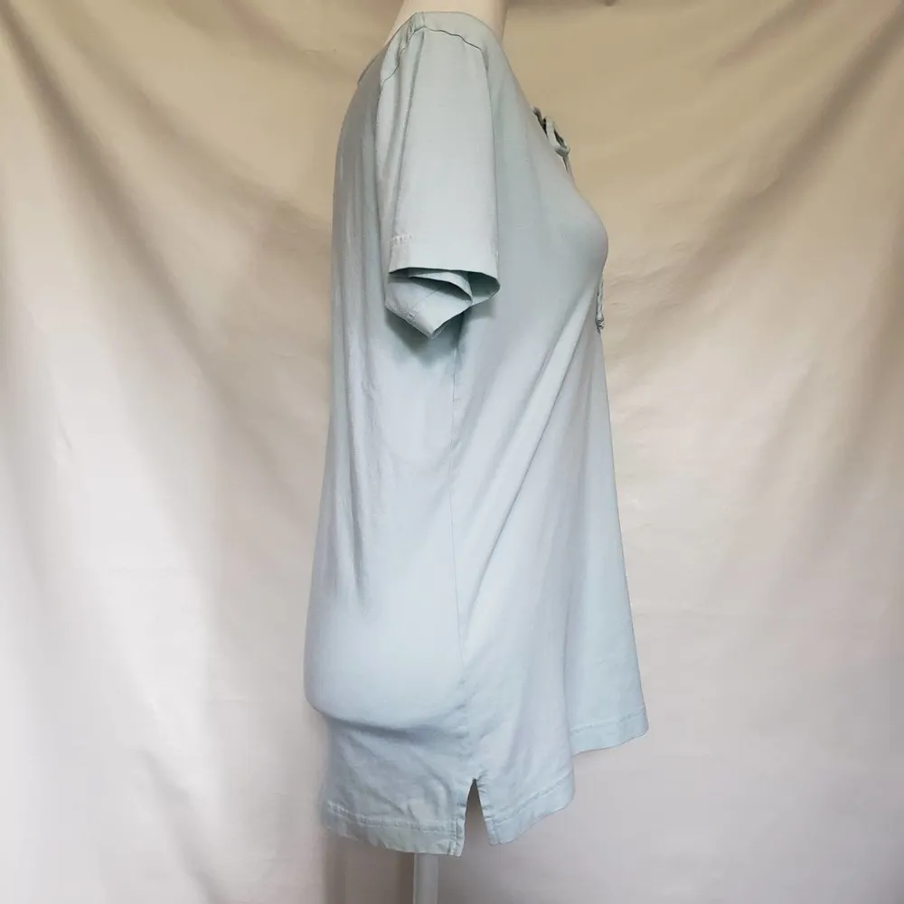 Victoria's Secret PINK Lace Up Womens Top Size XS Short Sleeve dog Logo - Image 3