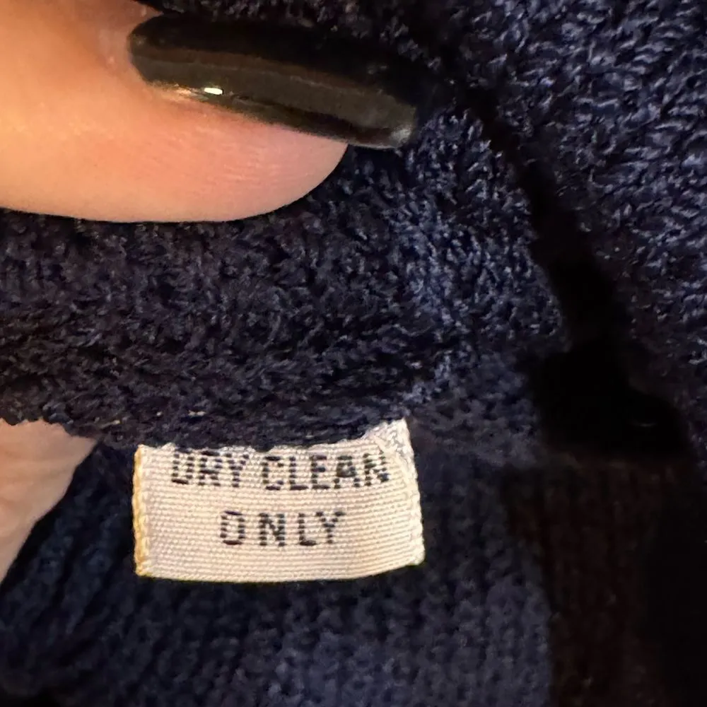 Vintage St John for I Magnin Navy Sweater dress size M - Image 3