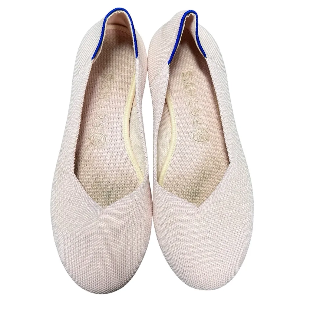 Rothy's Round Toe Slip On Knit Ballet Flats Light Pale Pink 9 - Image 4