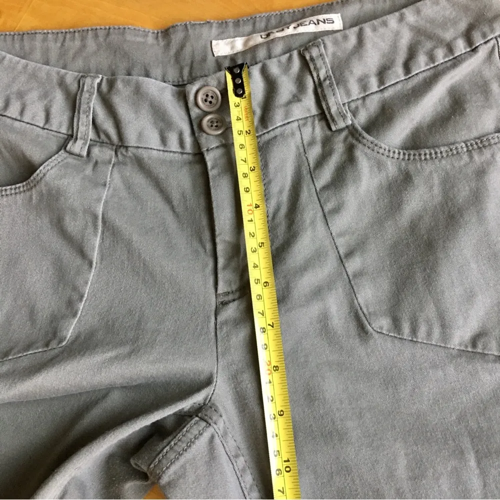 DKNY Jeans, Mid Rise, Straight Leg, Zip Ankle, Khaki Cotton Jeans, Size 10 - Image 13