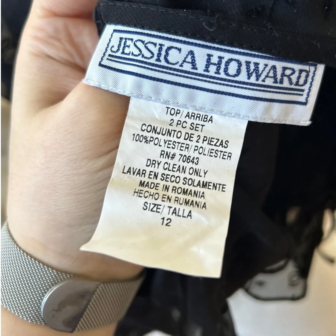 Vintage 90s Black Sheer Floral Ruffle Sparkle Cardigan Whimsygoth Regency Fairy - Image 6