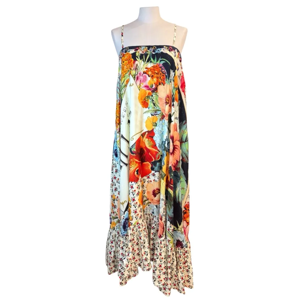 Camilla Silk Floral Porto Aromatic Amor Maxi Dress size XS - Image 3