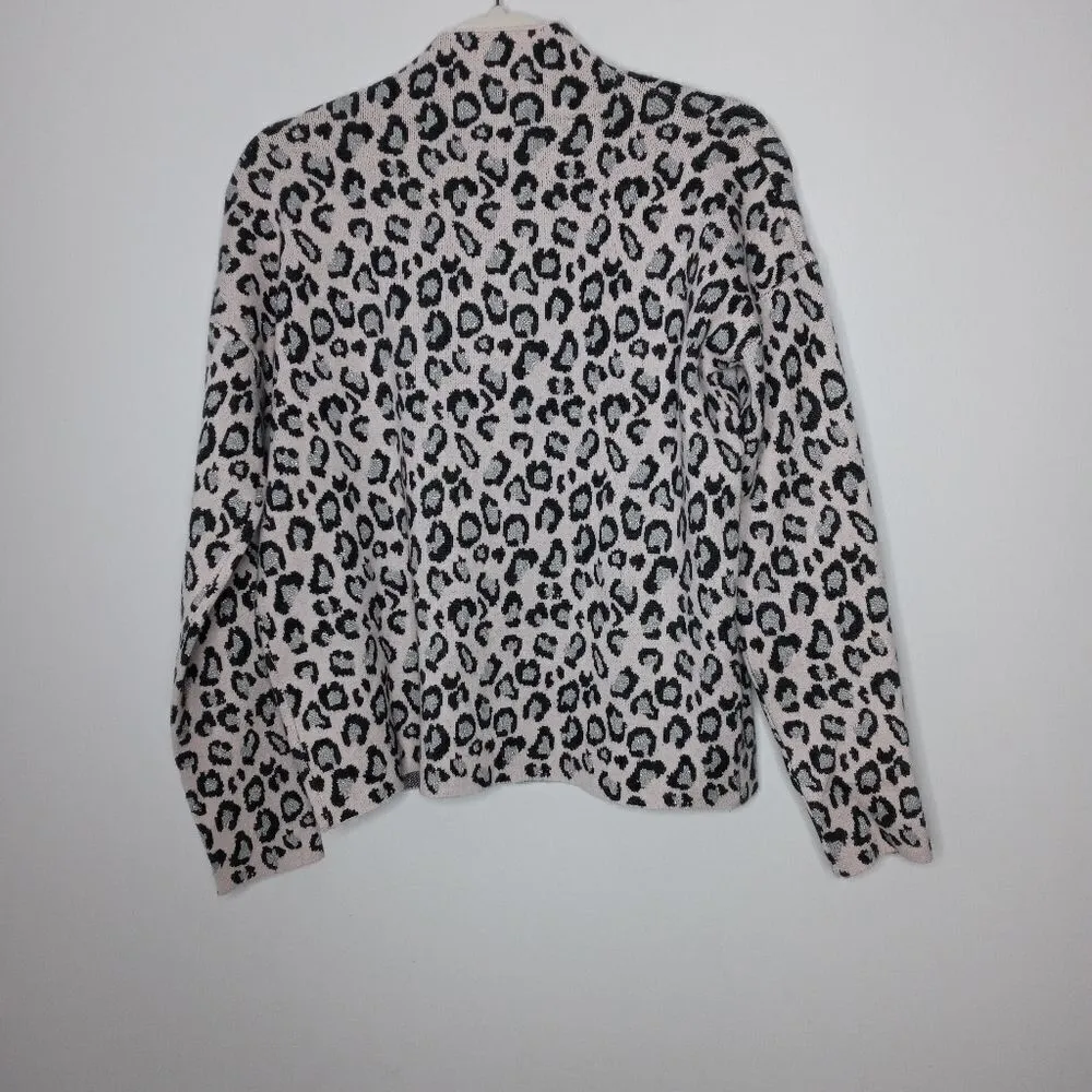 Cynthia Rowley mock neck leopard sweater - Image 6