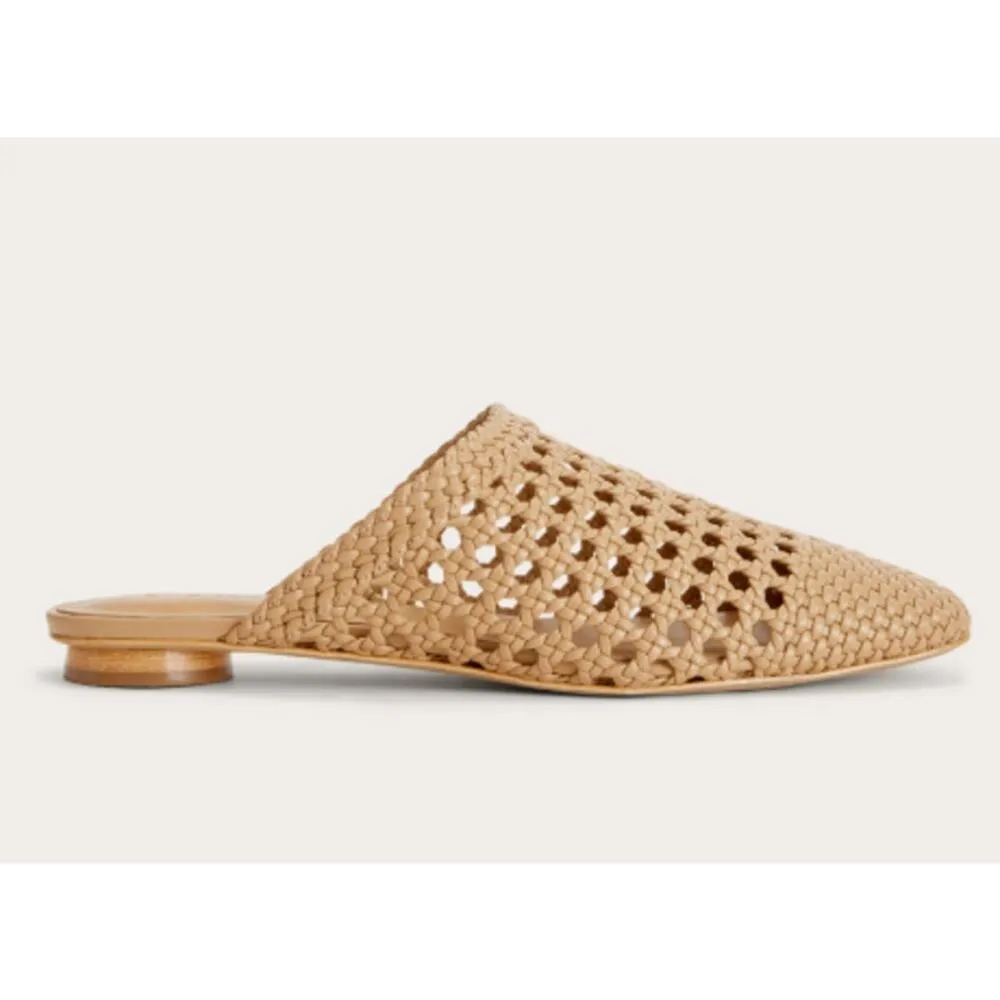 Everlane The Day Mule in Woven Nappa Leather Tan Size 7 - Image 3