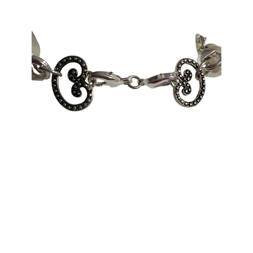 Vtg Multi Strand Faux Pearl Necklace Glows Under Black Light Changeable Estate Silver - Image 4