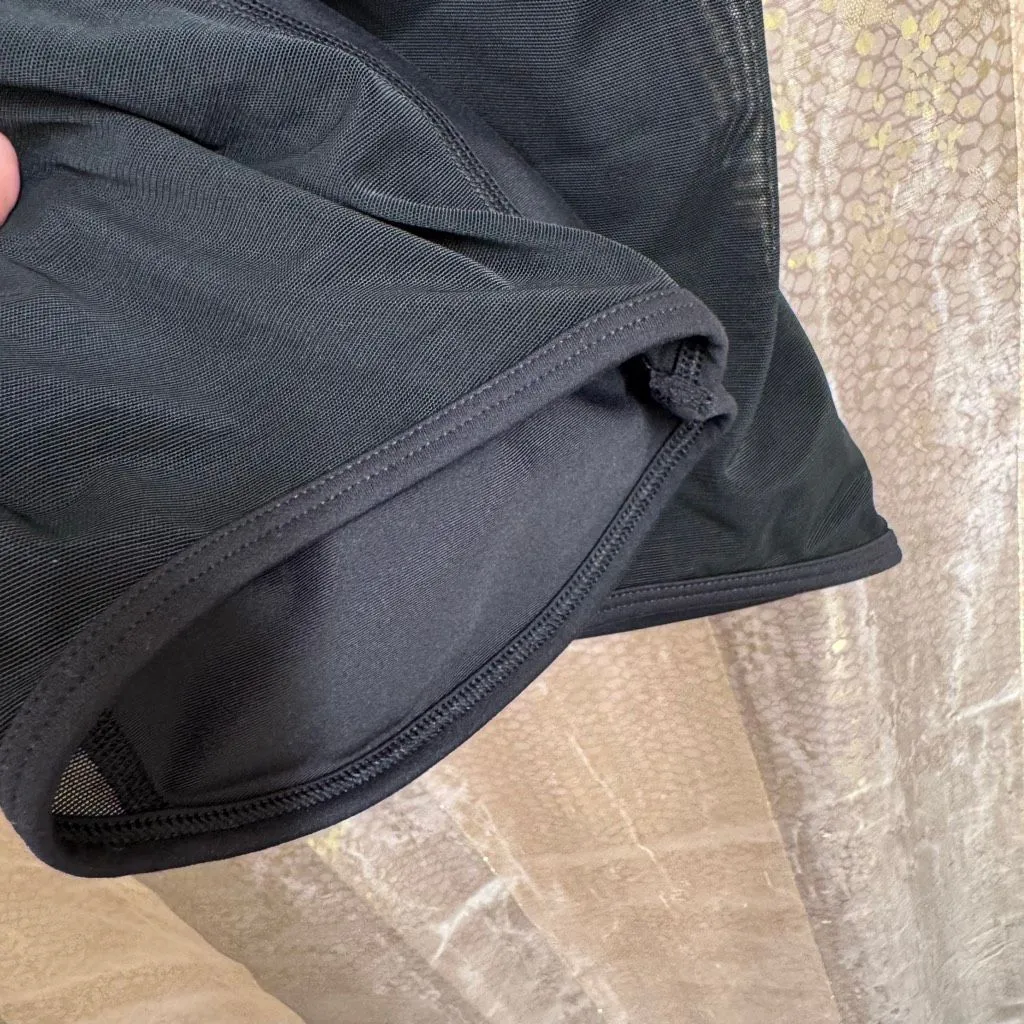 Old Navy Black Mesh Panel Powersoft Cropped Athletic Leggings XL - Image 8