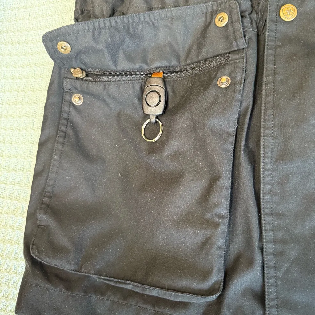 Vintage Ariat Chore Jacket Womens Small Black Coat Western Workwear 90s Y2K - Image 8