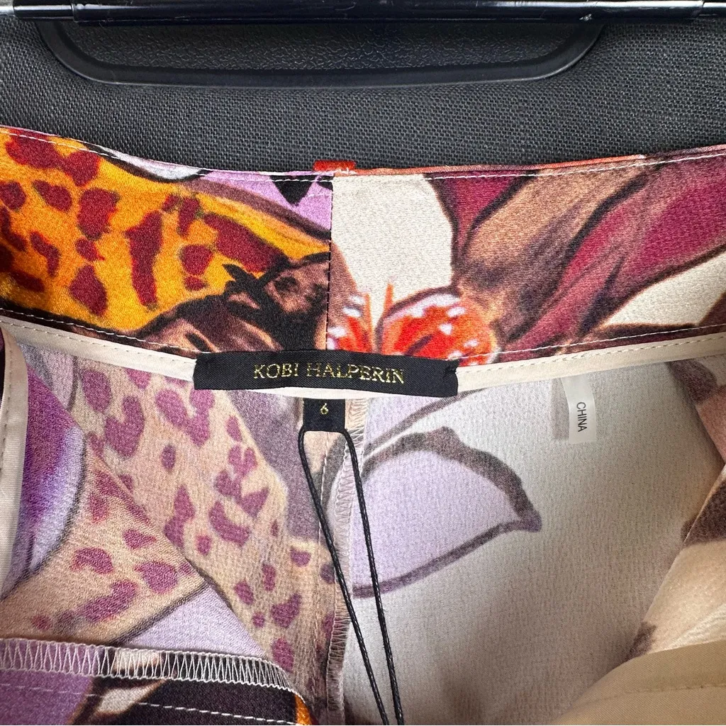 Kobi Halperin Multicolor Floral Pants Red Size 6 - Image 4