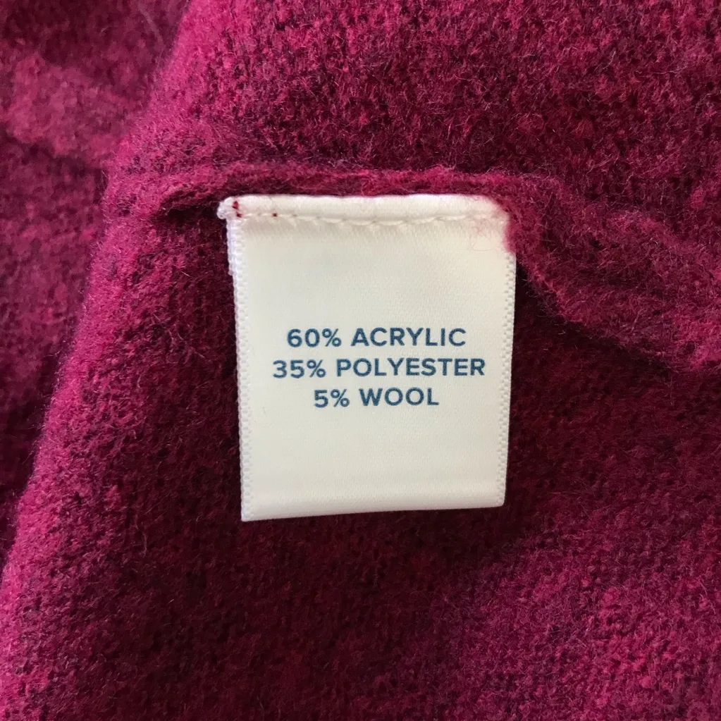 Allison Joy Everly Wool Kimono Cardigan NWT Burgundy Red Size Small - Image 7