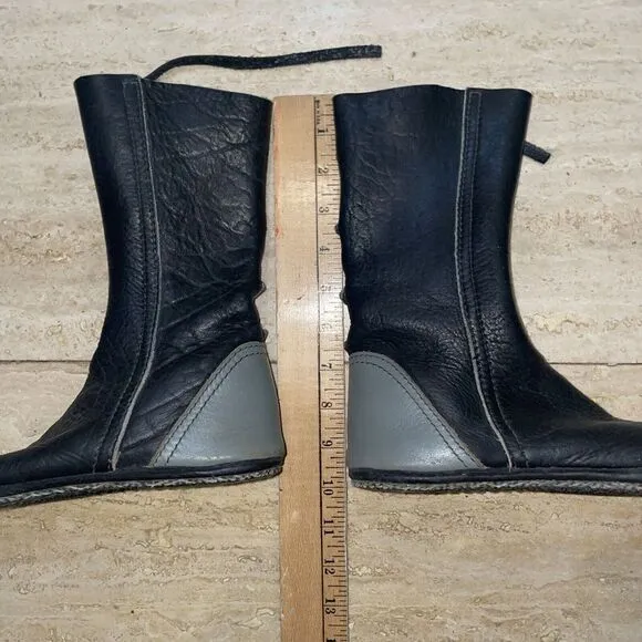 Vintage Bald Mountain Renaissance Buffalo Nickel Moccasin Boots 6-7‎ Women Black - Image 10