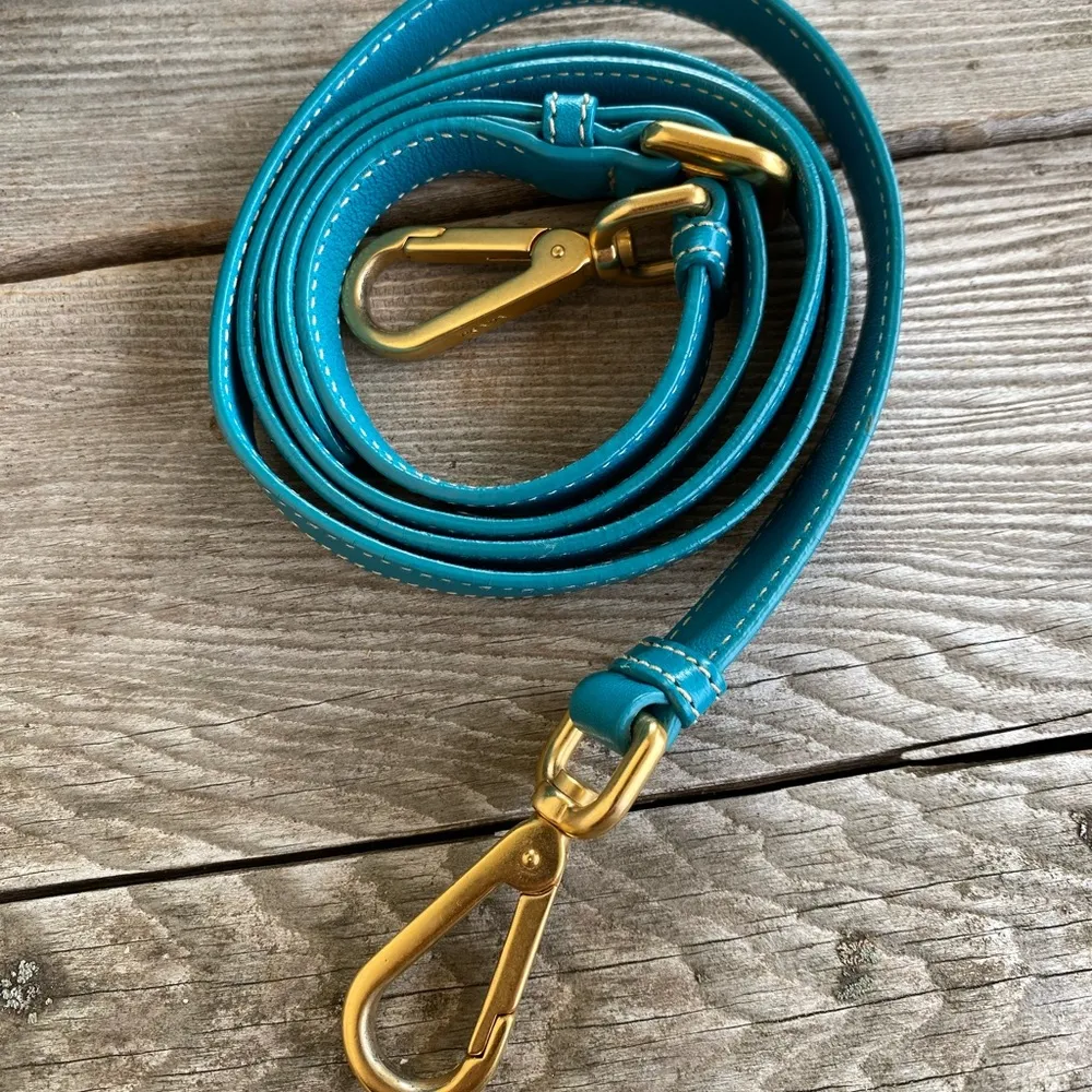 Prada Blue Tessuto Gaufre Crossbody - Image 10